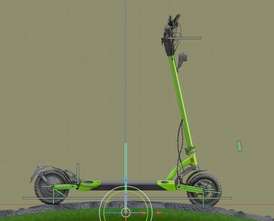 Rigged off-road electric scooter all colors 3D Model Collection_68