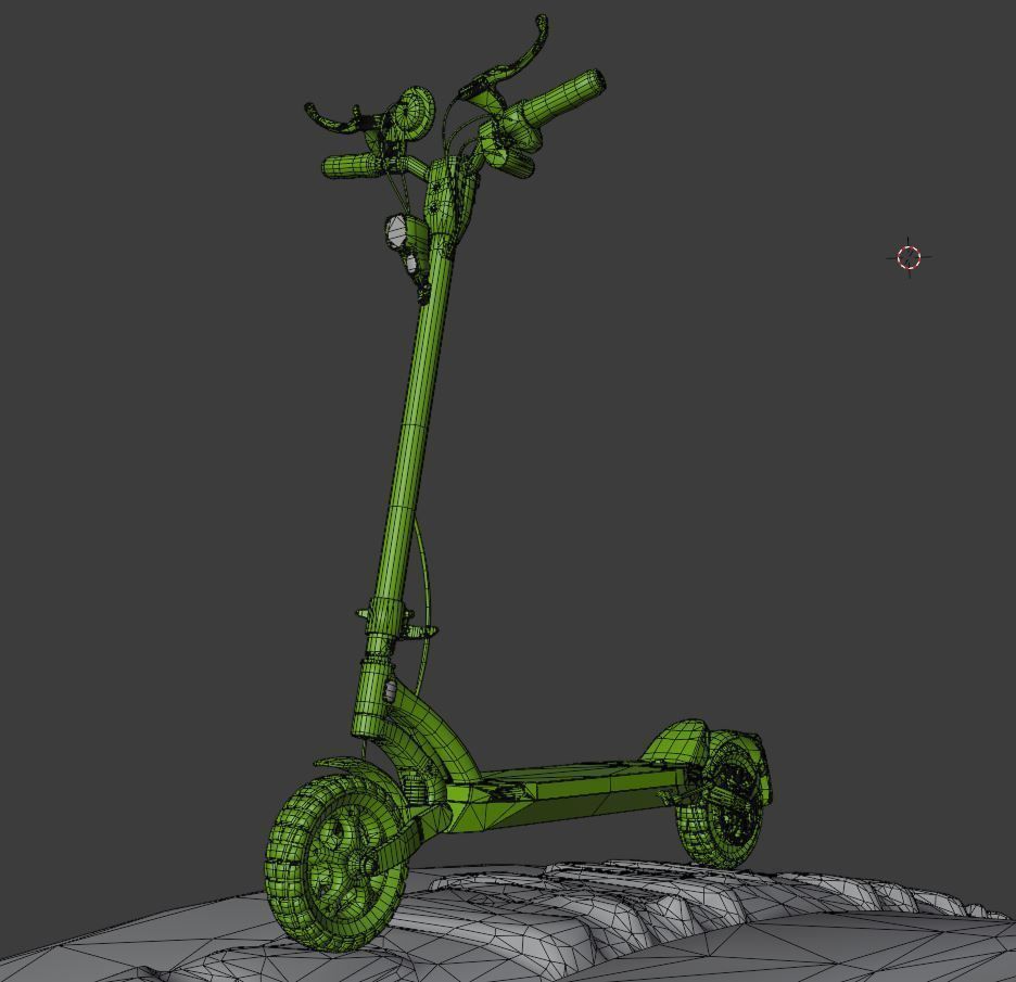 Rigged off-road electric scooter all colors 3D Model Collection_44