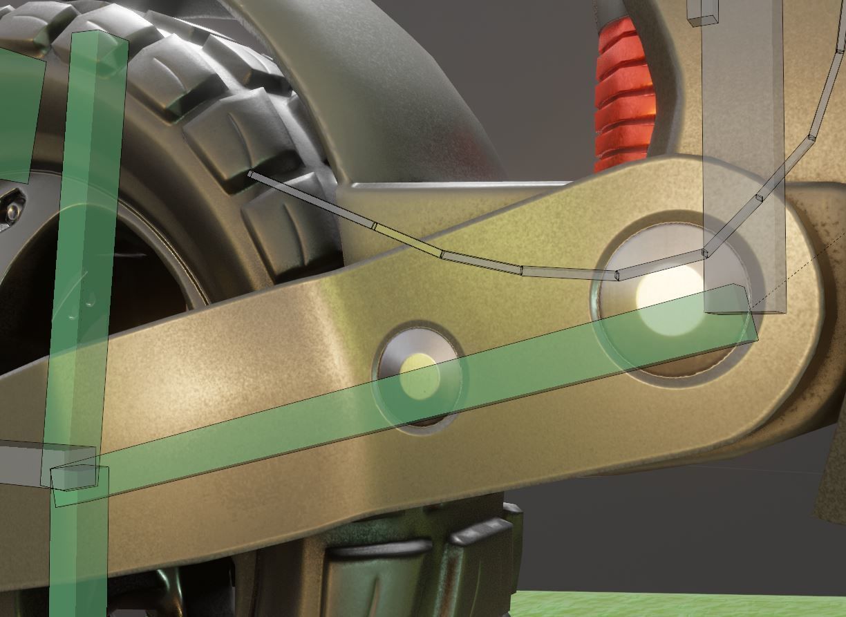 Rigged off-road electric scooter all colors 3D Model Collection_78