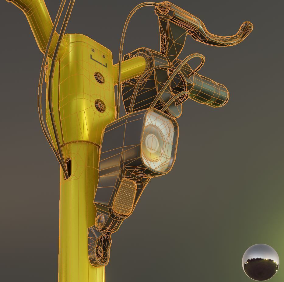 Rigged off-road electric scooter all colors 3D Model Collection_120