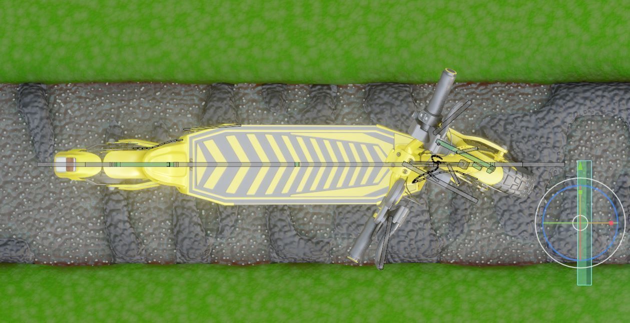 Rigged off-road electric scooter all colors 3D Model Collection_101