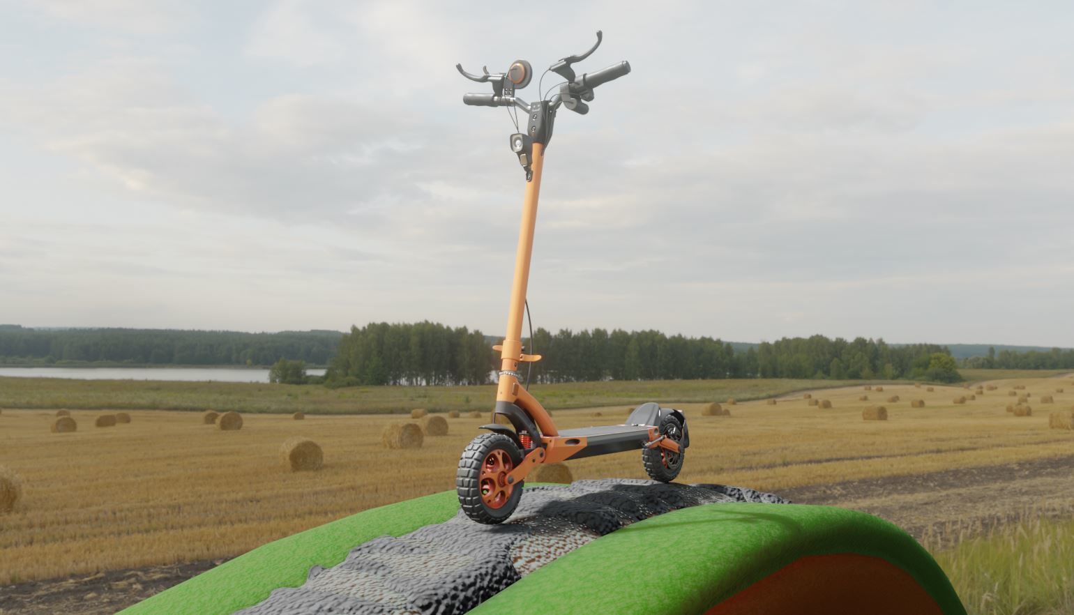 Rigged off-road electric scooter all colors 3D Model Collection_49