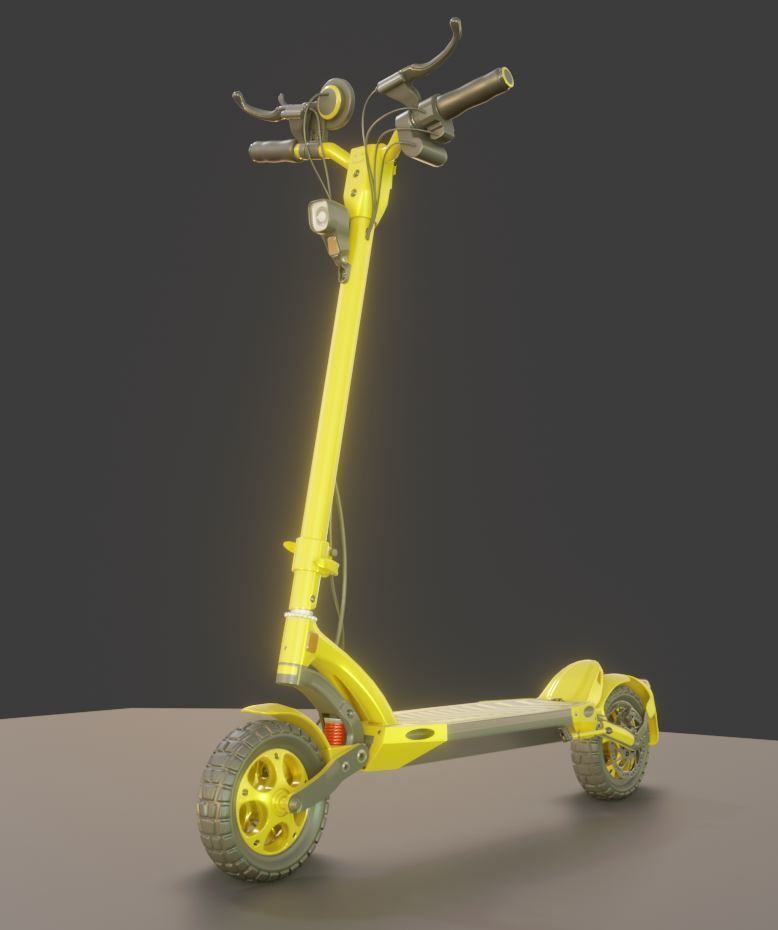 Rigged off-road electric scooter all colors 3D Model Collection_108
