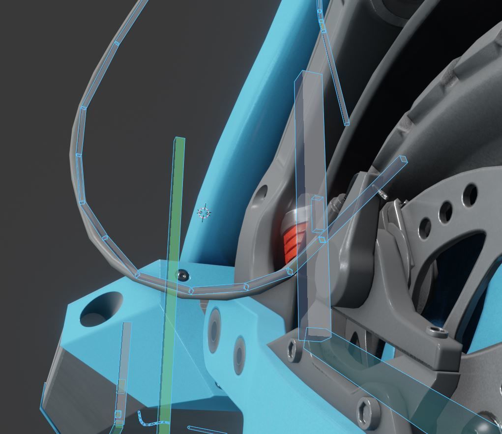 Rigged off-road electric scooter all colors 3D Model Collection_19