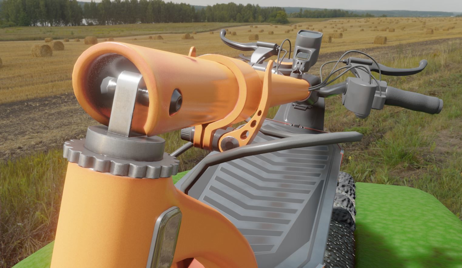 Rigged off-road electric scooter all colors 3D Model Collection_53