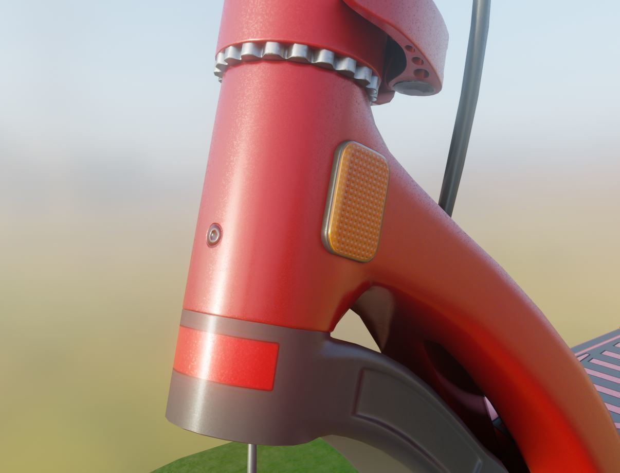 Rigged off-road electric scooter all colors 3D Model Collection_62