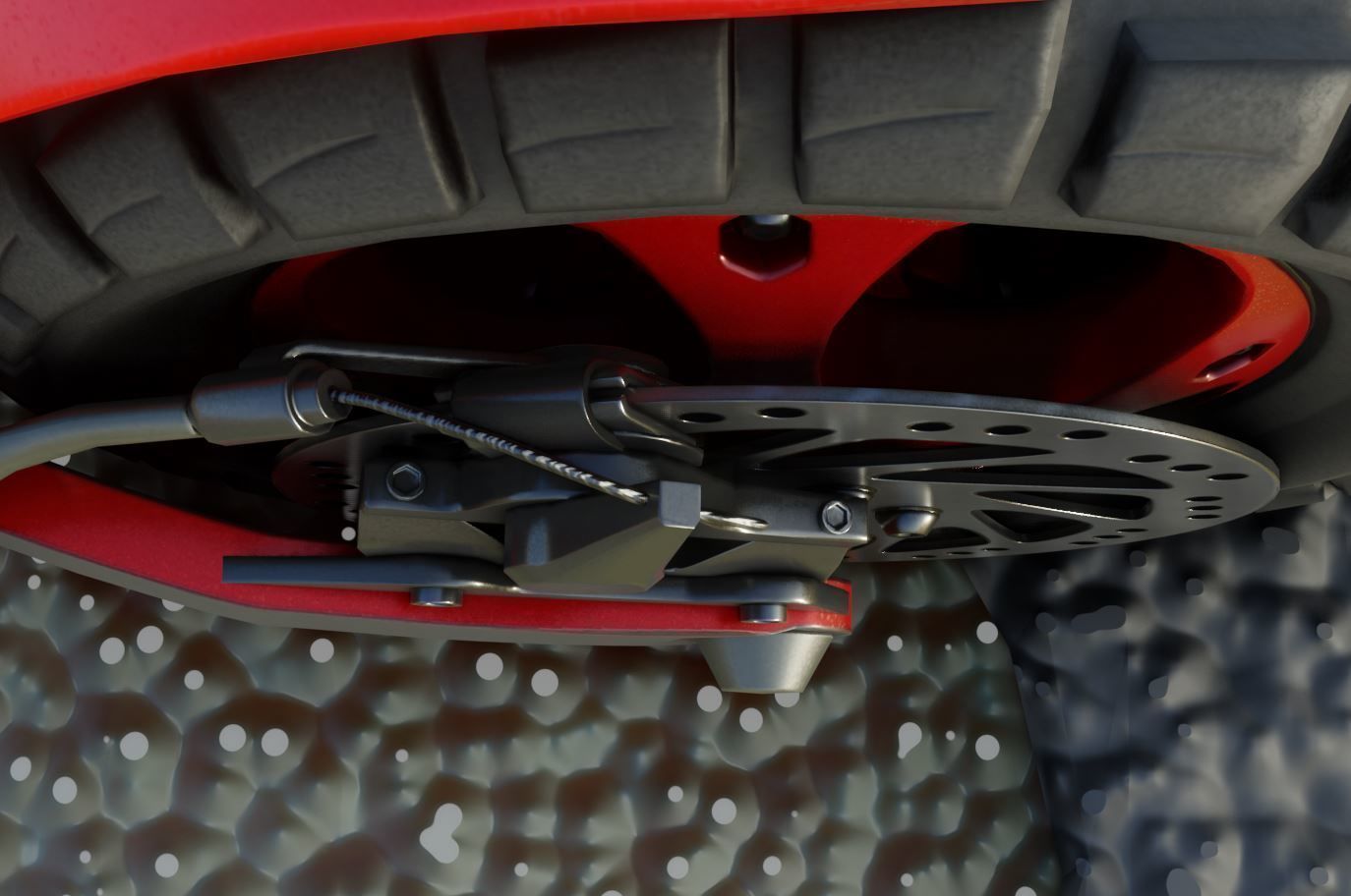 Rigged off-road electric scooter all colors 3D Model Collection_57