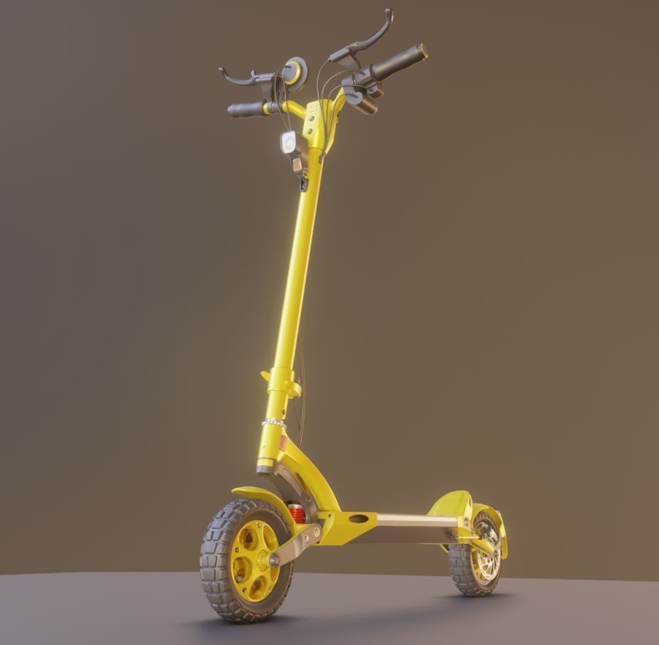 Rigged off-road electric scooter all colors 3D Model Collection_107