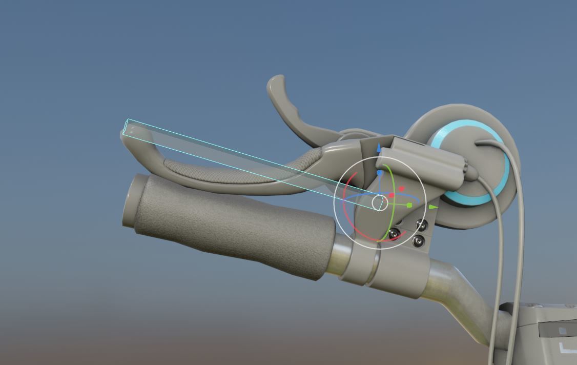 Rigged off-road electric scooter all colors 3D Model Collection_18