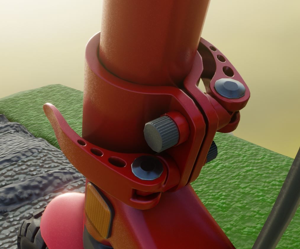 Rigged off-road electric scooter all colors 3D Model Collection_64