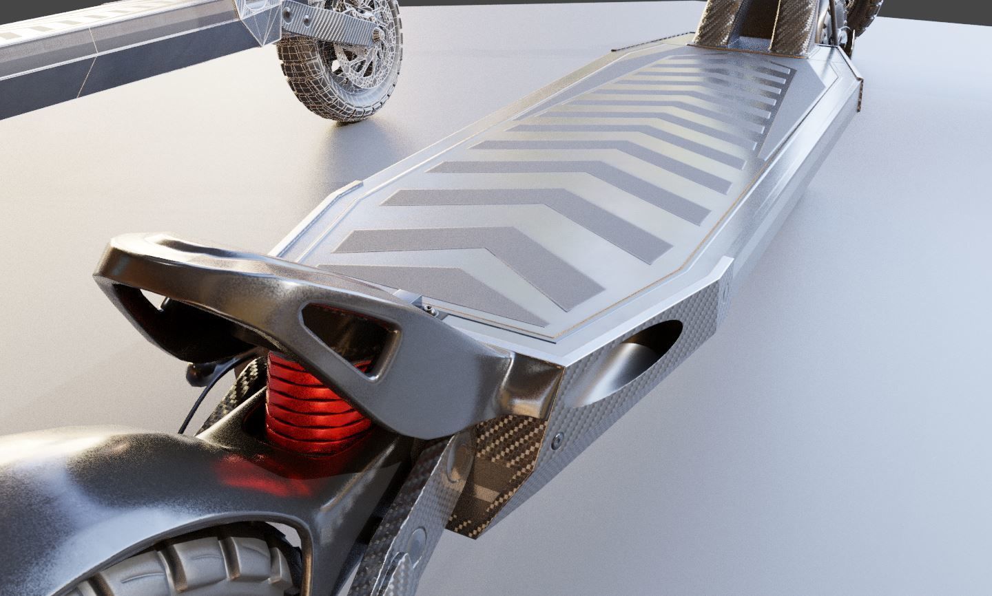 Rigged off-road electric scooter all colors 3D Model Collection_94