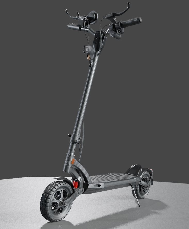 Rigged off-road electric scooter all colors 3D Model Collection_86