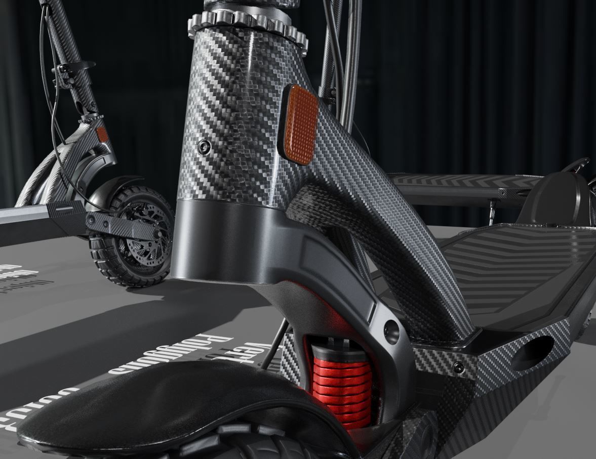 Rigged off-road electric scooter all colors 3D Model Collection_95