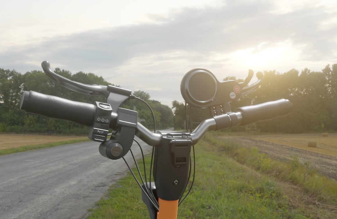 Rigged off-road electric scooter all colors 3D Model Collection_43