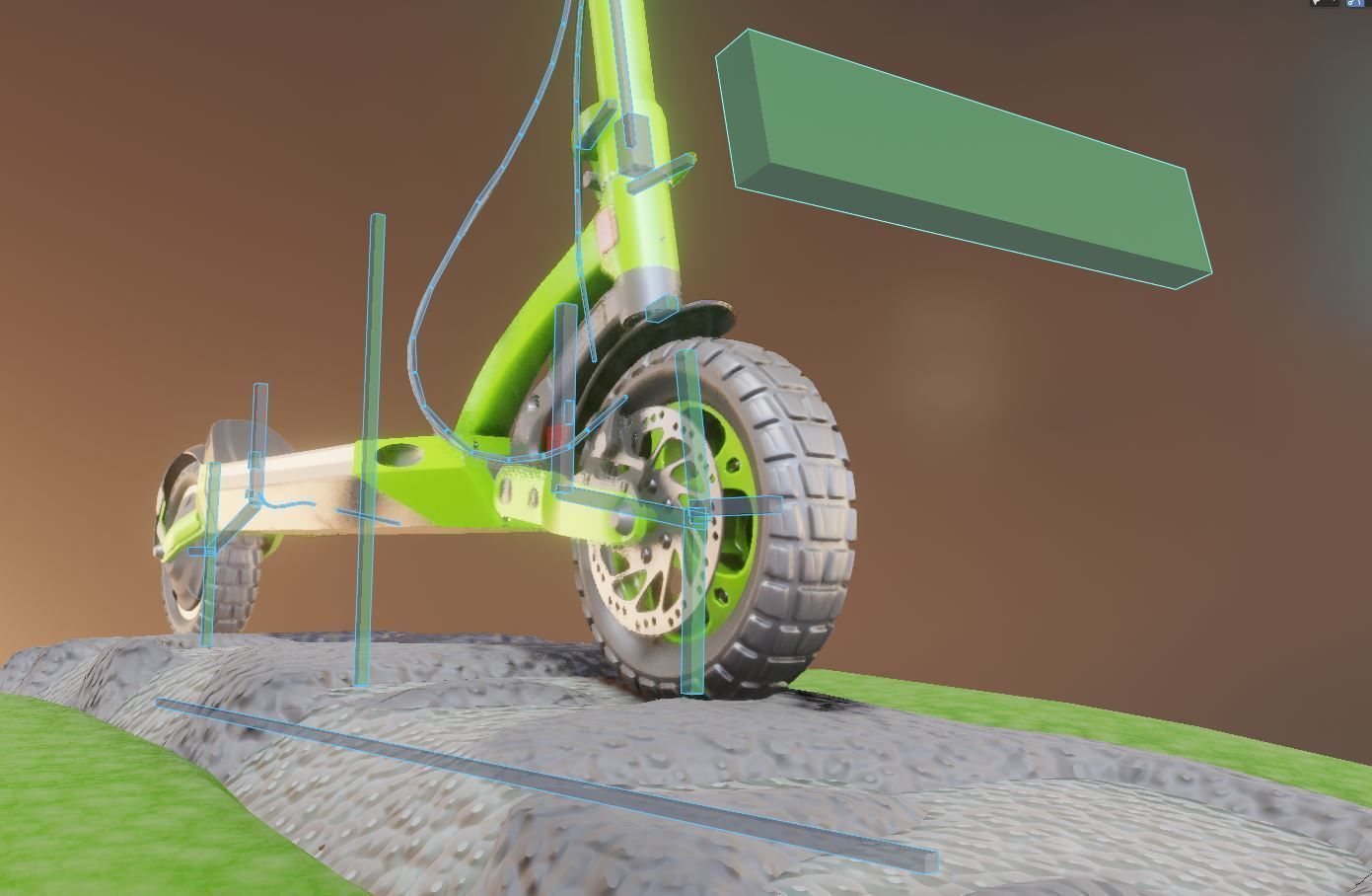 Rigged off-road electric scooter all colors 3D Model Collection_72