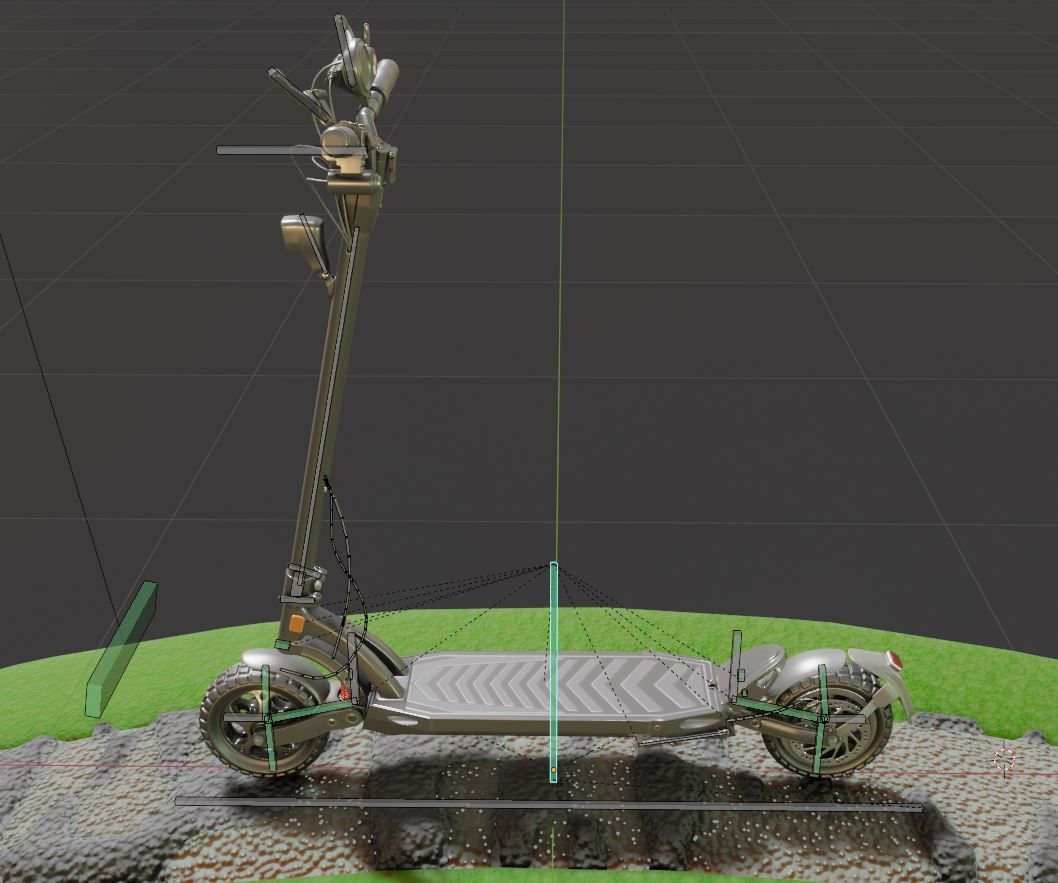 Rigged off-road electric scooter all colors 3D Model Collection_73