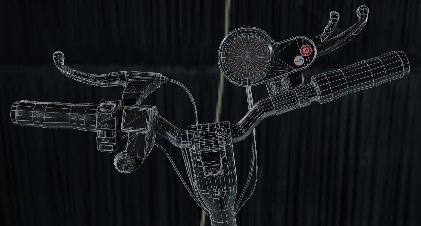 Rigged off-road electric scooter all colors 3D Model Collection_89