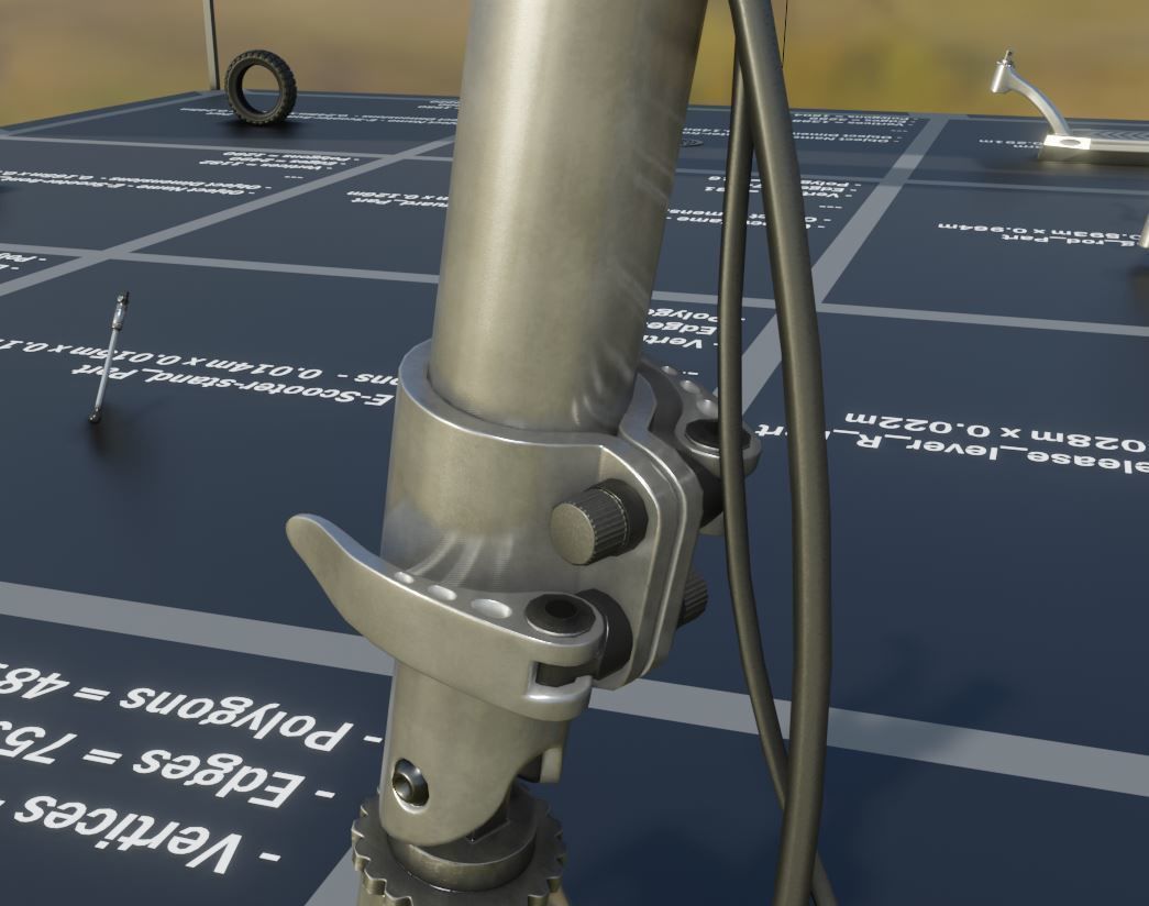 Rigged off-road electric scooter all colors 3D Model Collection_33