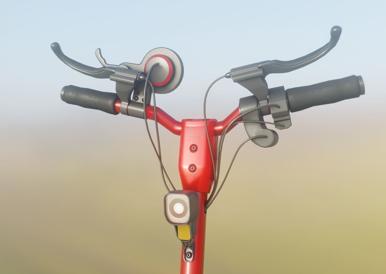 Rigged off-road electric scooter all colors 3D Model Collection_54