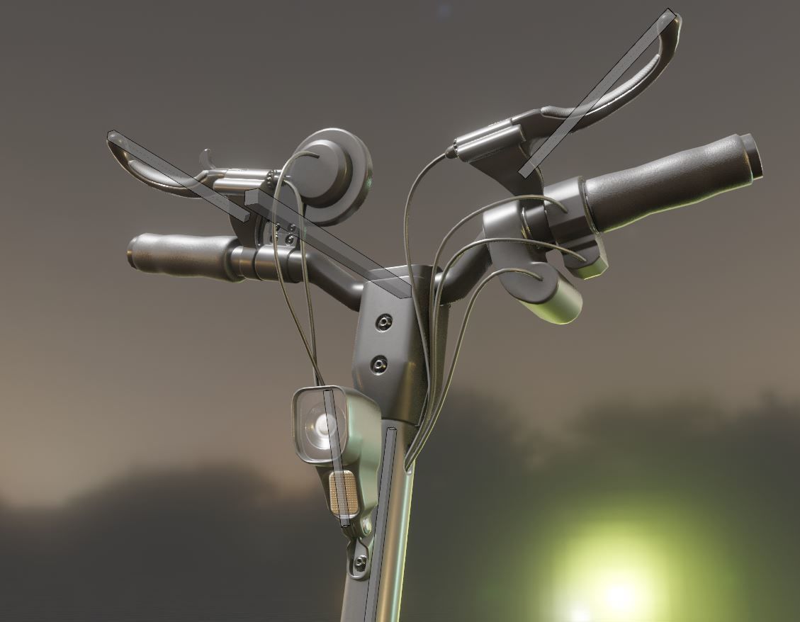 Rigged off-road electric scooter all colors 3D Model Collection_74