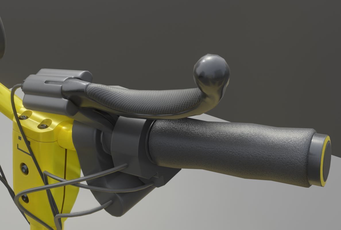 Rigged off-road electric scooter all colors 3D Model Collection_119