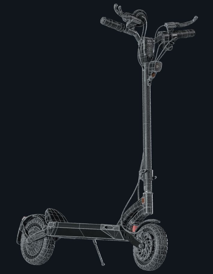 Rigged off-road electric scooter all colors 3D Model Collection_84