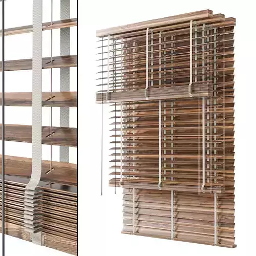 Wooden Blinds Set 08