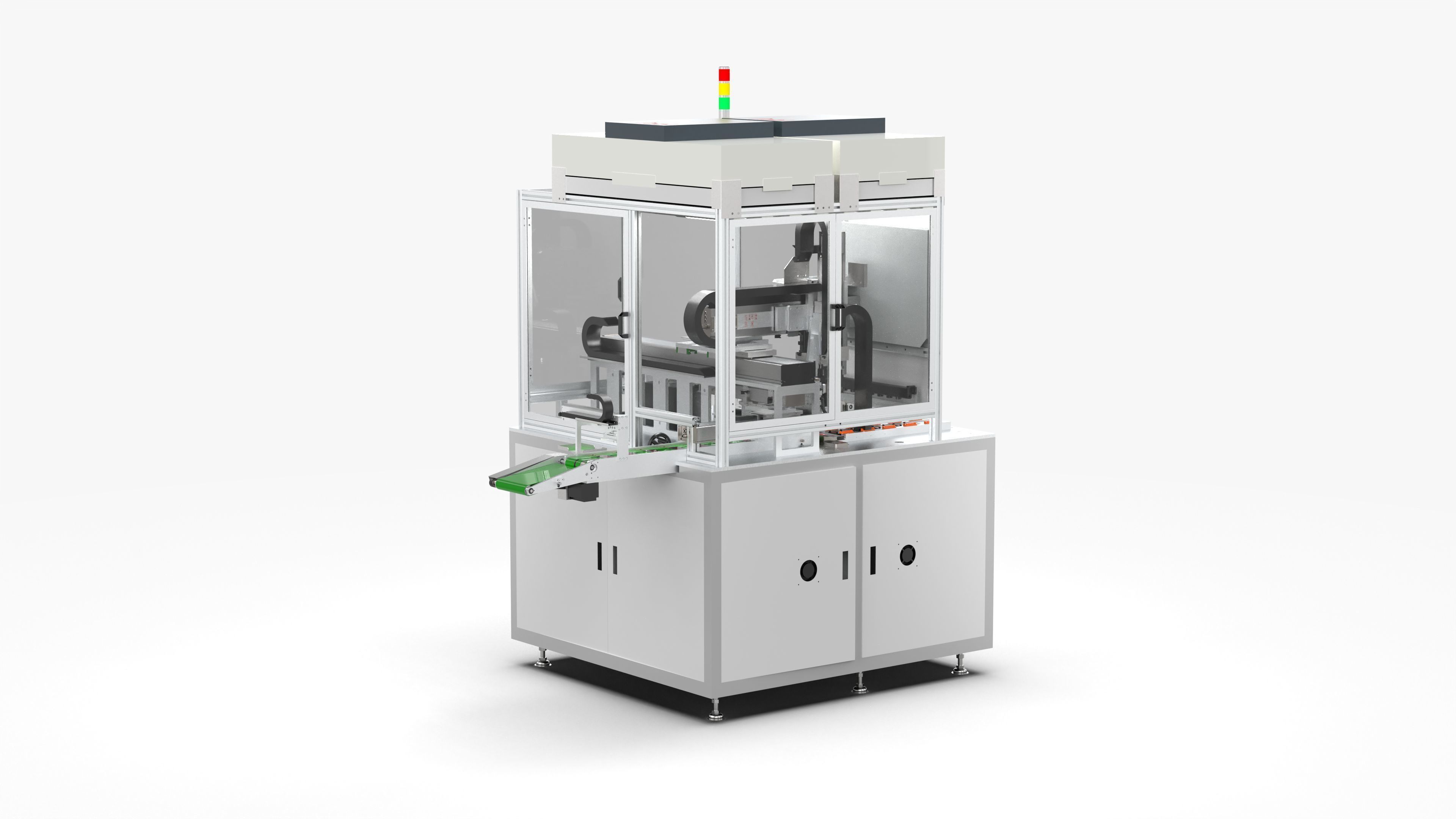 Automatic Mobile Phone LCD Screen Assembly Line 3D model_2