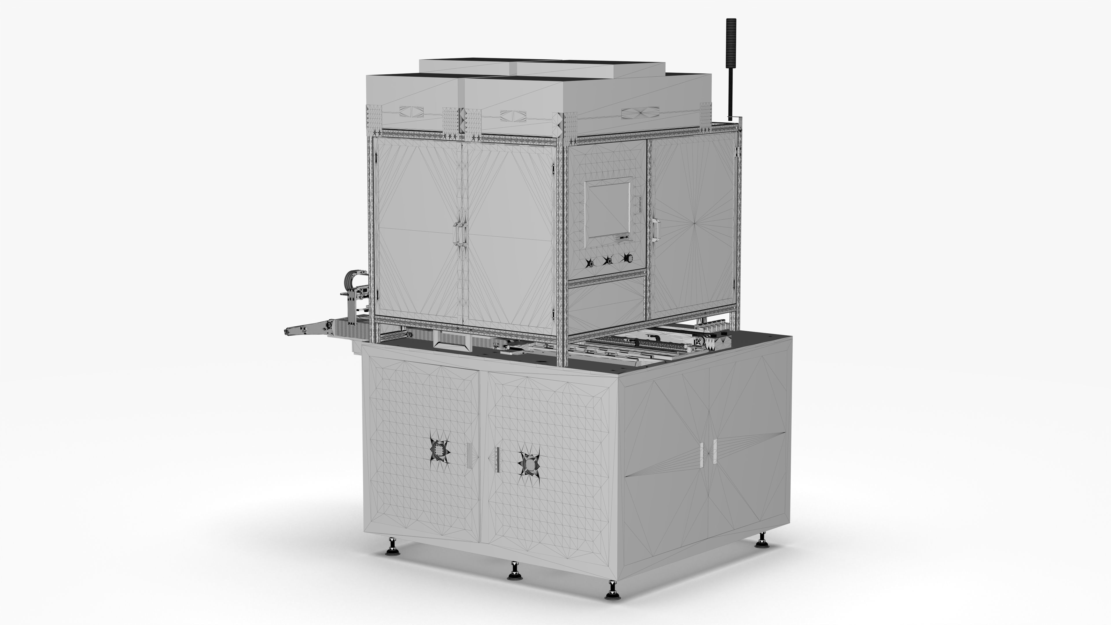 Automatic Mobile Phone LCD Screen Assembly Line 3D model_29
