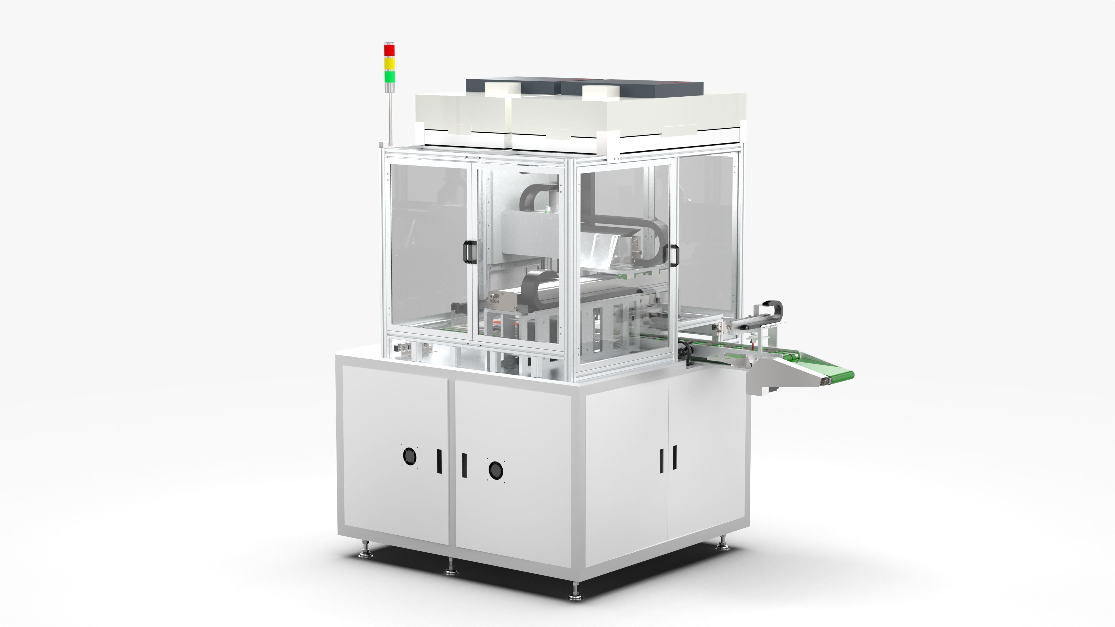 Automatic Mobile Phone LCD Screen Assembly Line 3D model_5