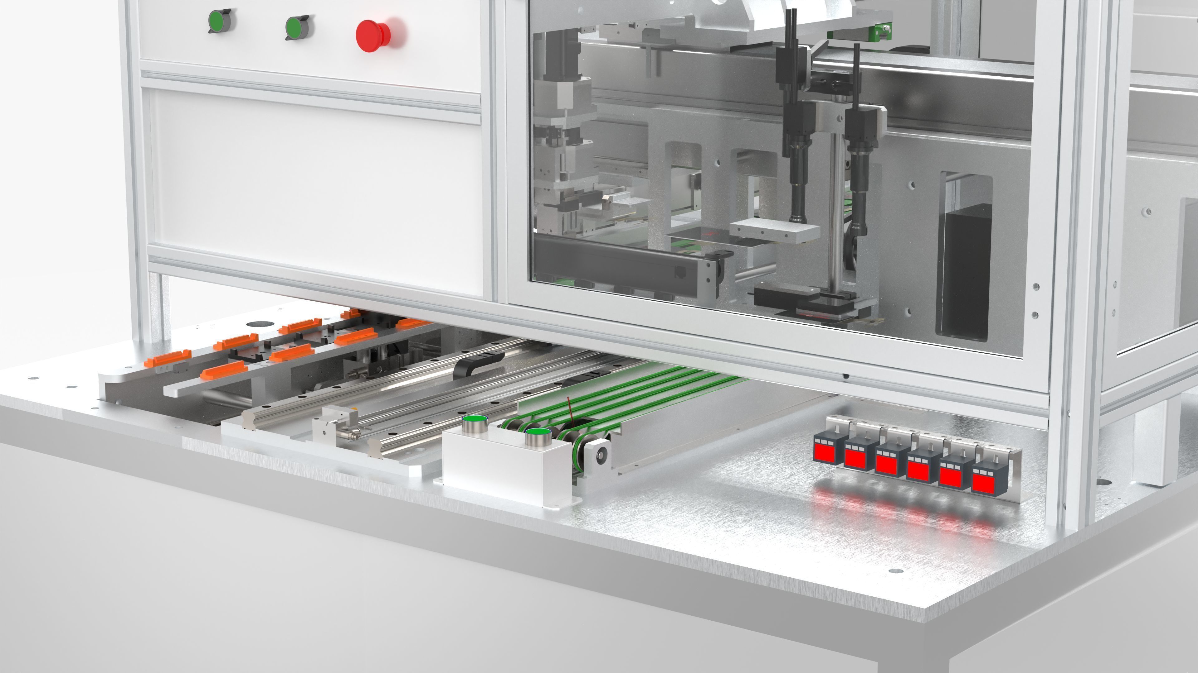 Automatic Mobile Phone LCD Screen Assembly Line 3D model_18