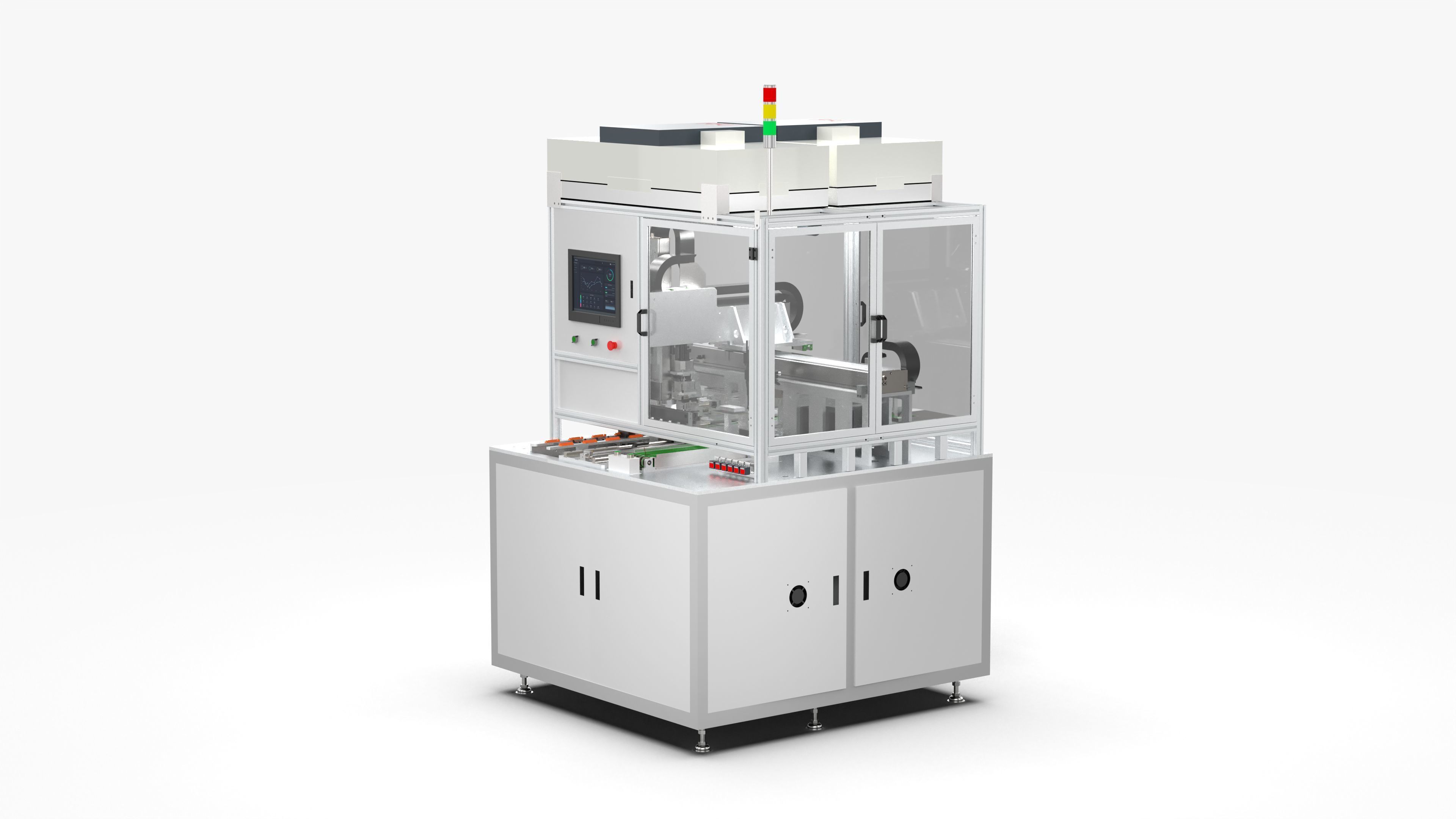 Automatic Mobile Phone LCD Screen Assembly Line 3D model_7