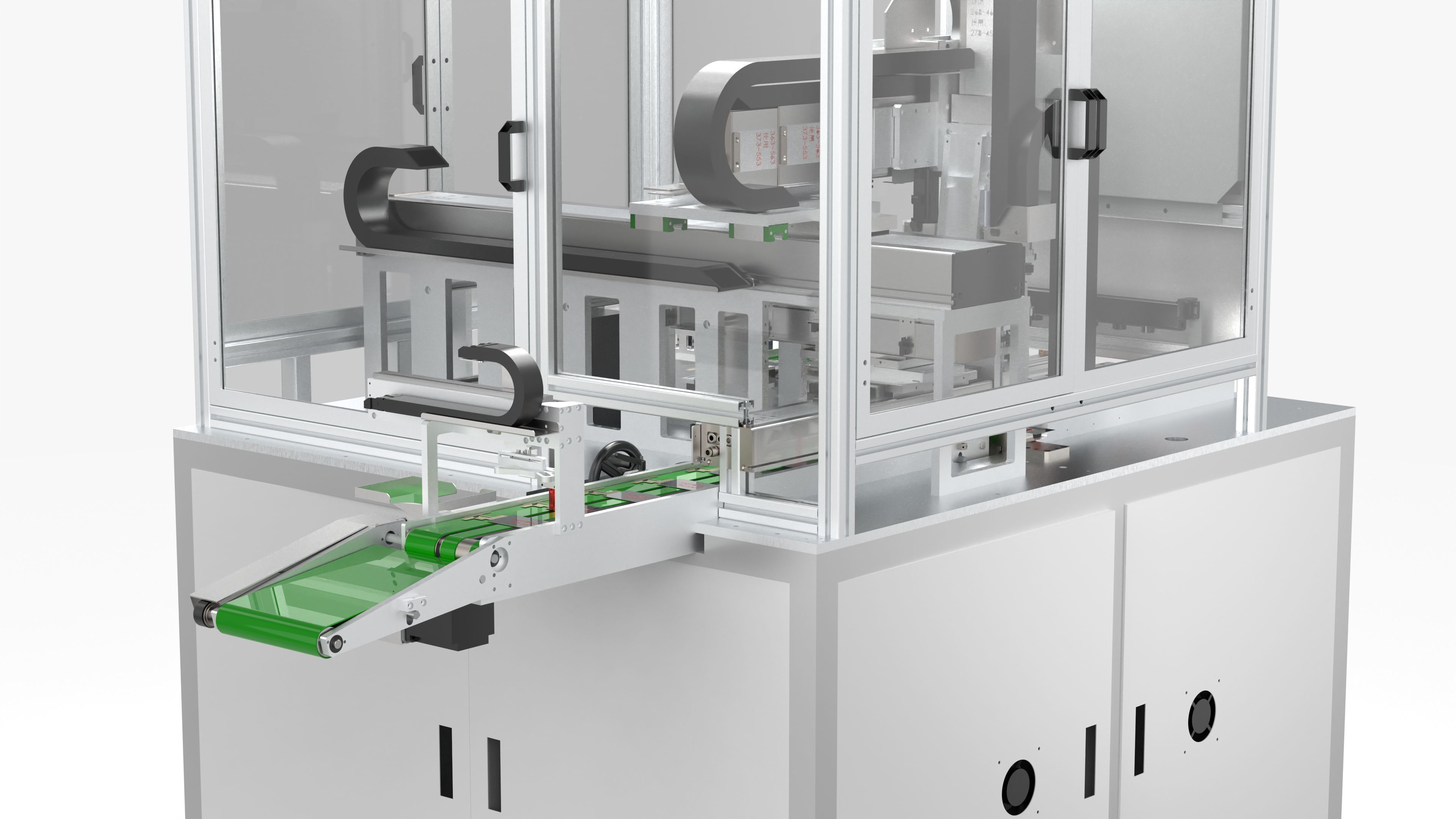 Automatic Mobile Phone LCD Screen Assembly Line 3D model_17