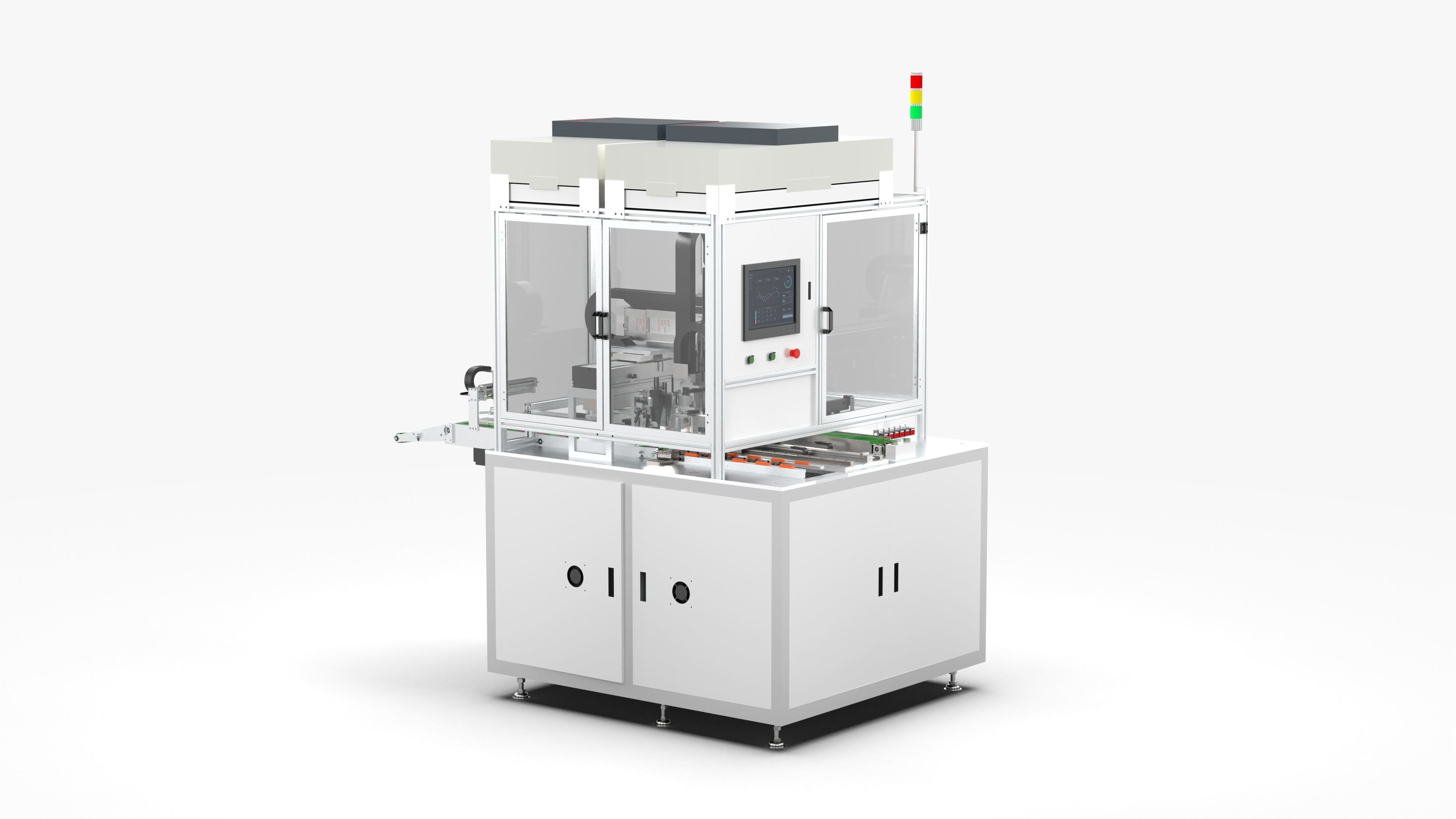 Automatic Mobile Phone LCD Screen Assembly Line 3D model_1