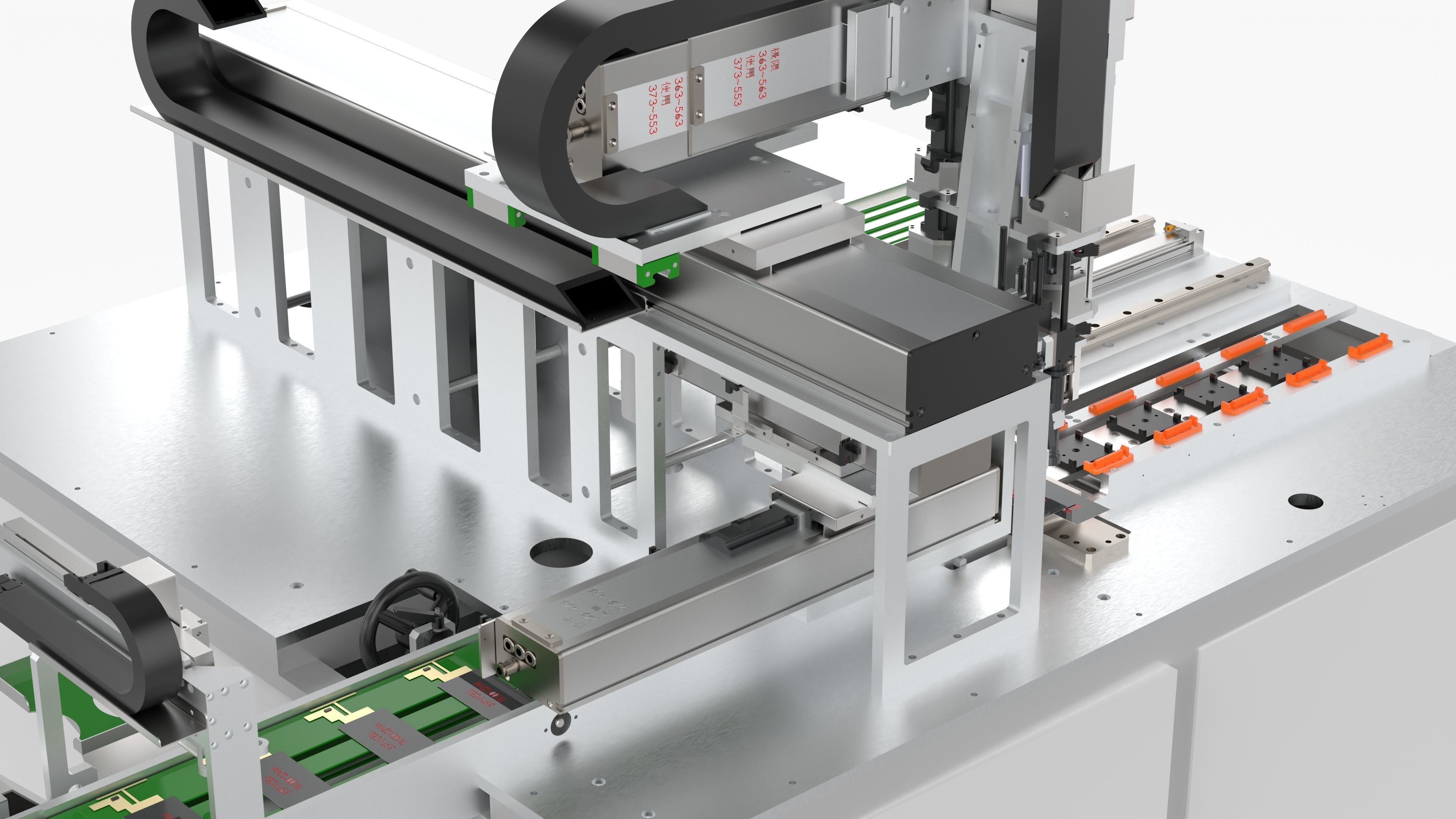 Automatic Mobile Phone LCD Screen Assembly Line 3D model_27