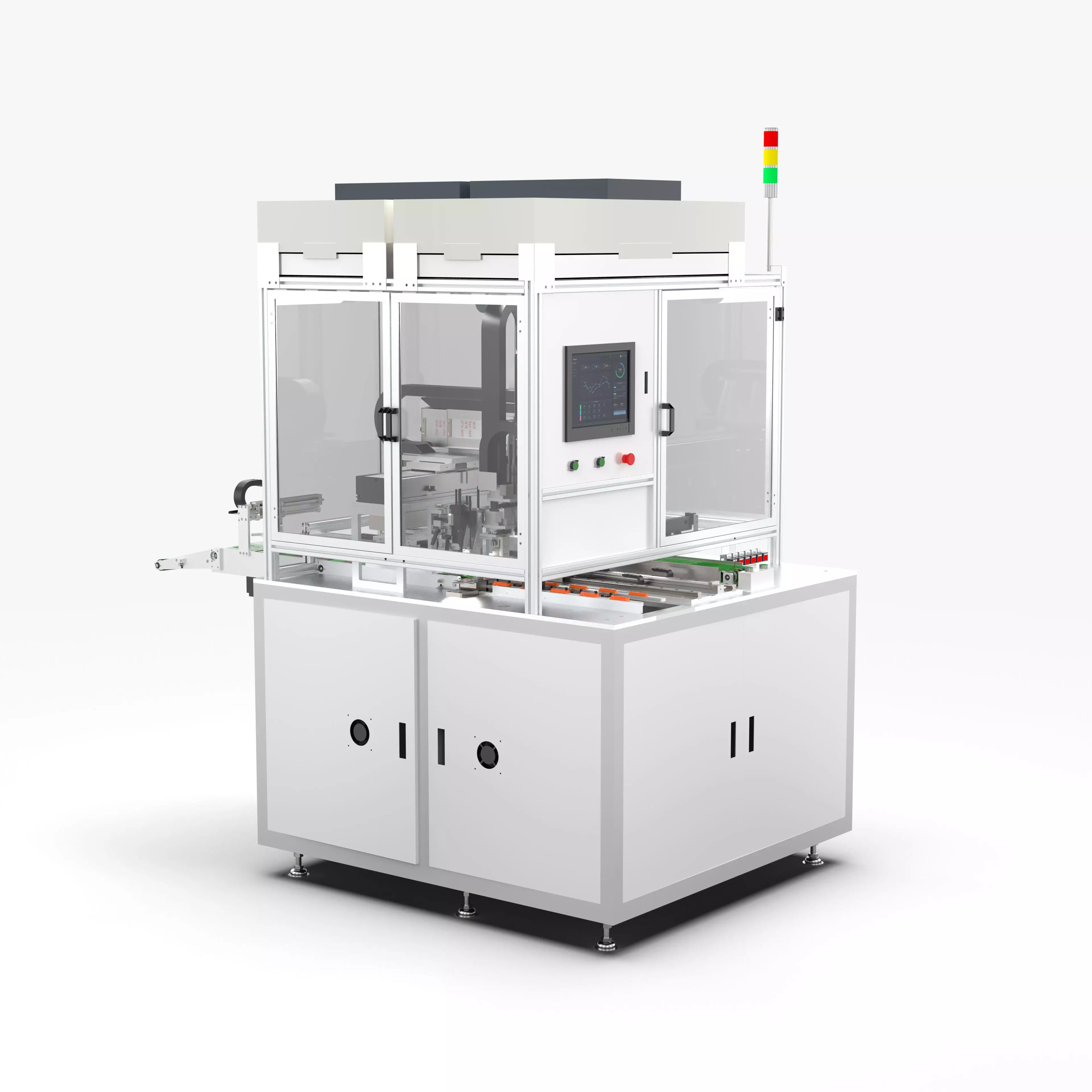 Automatic Mobile Phone LCD Screen Assembly Line 3D model_0