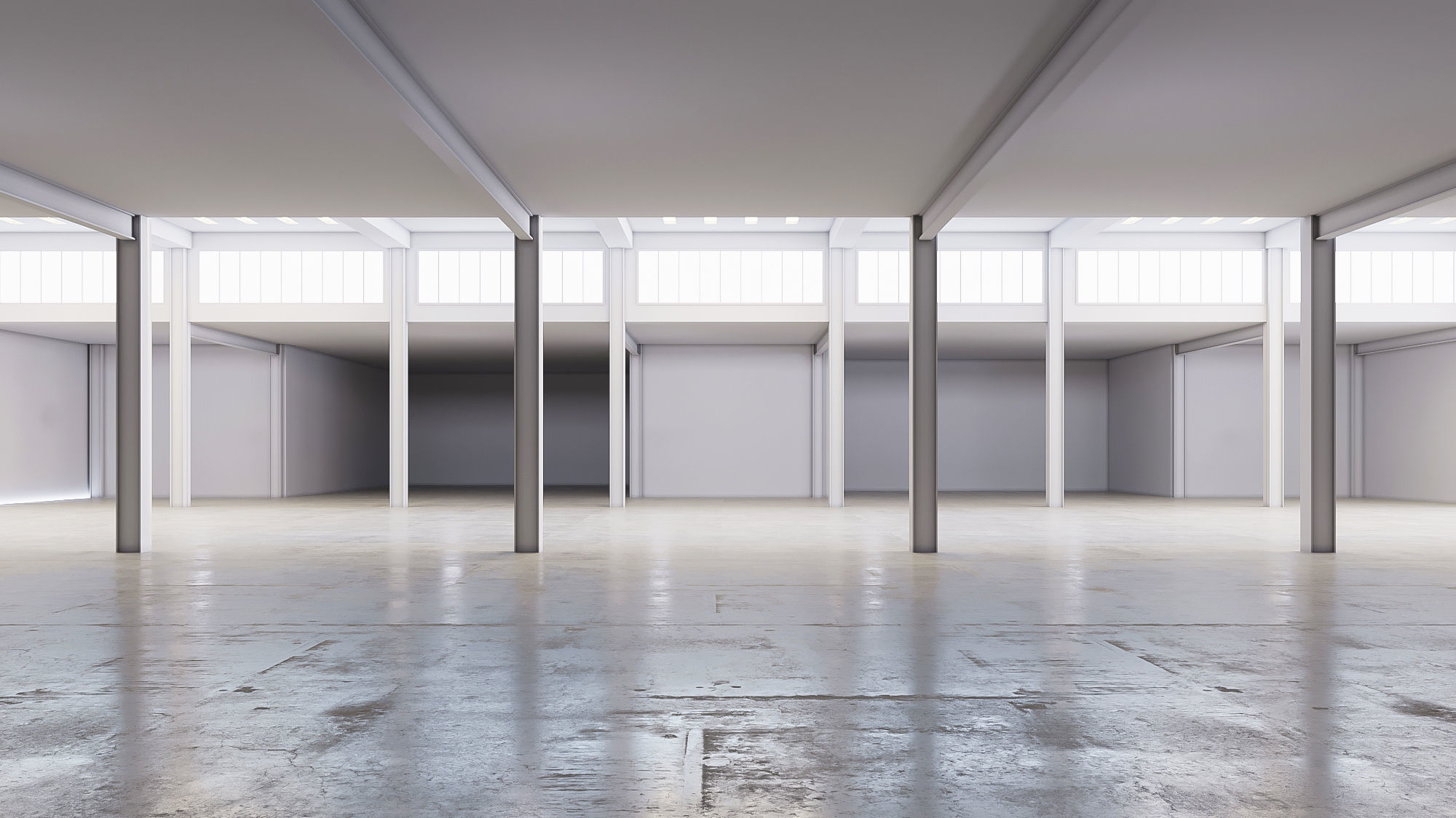 Basemesh interior space 07 Low-poly 3D model_4