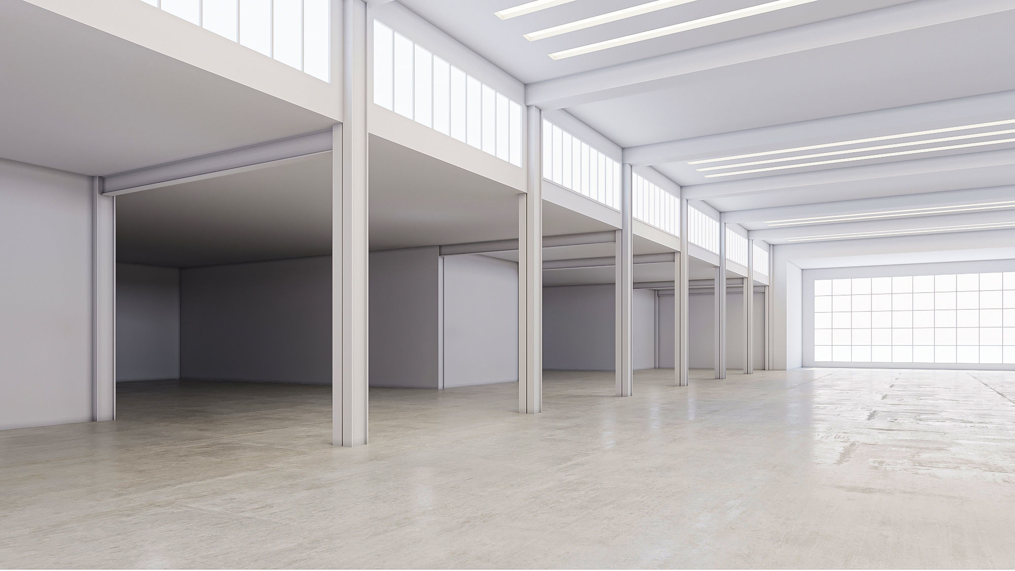 Basemesh interior space 07 Low-poly 3D model_5