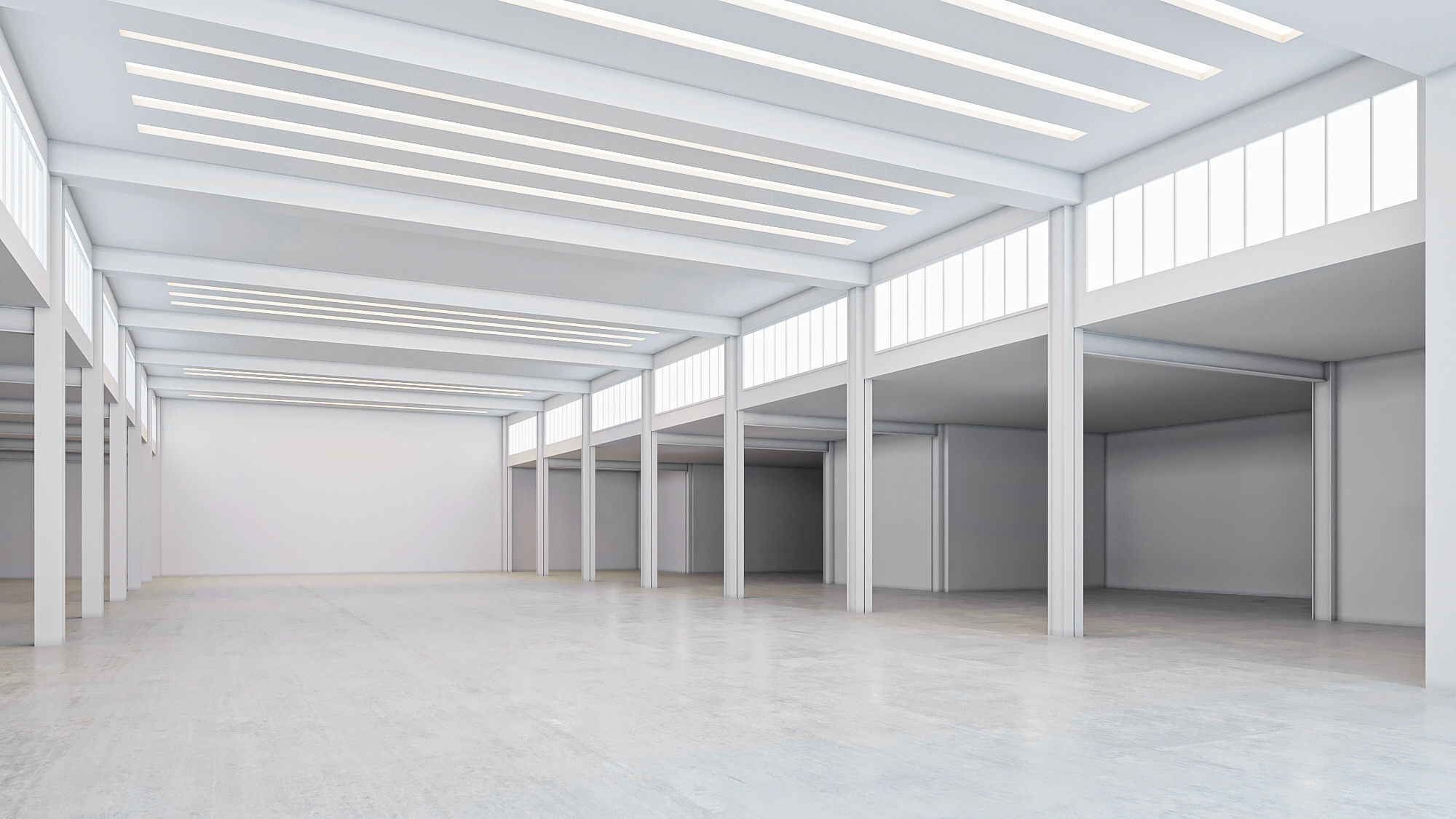 Basemesh interior space 07 Low-poly 3D model_6