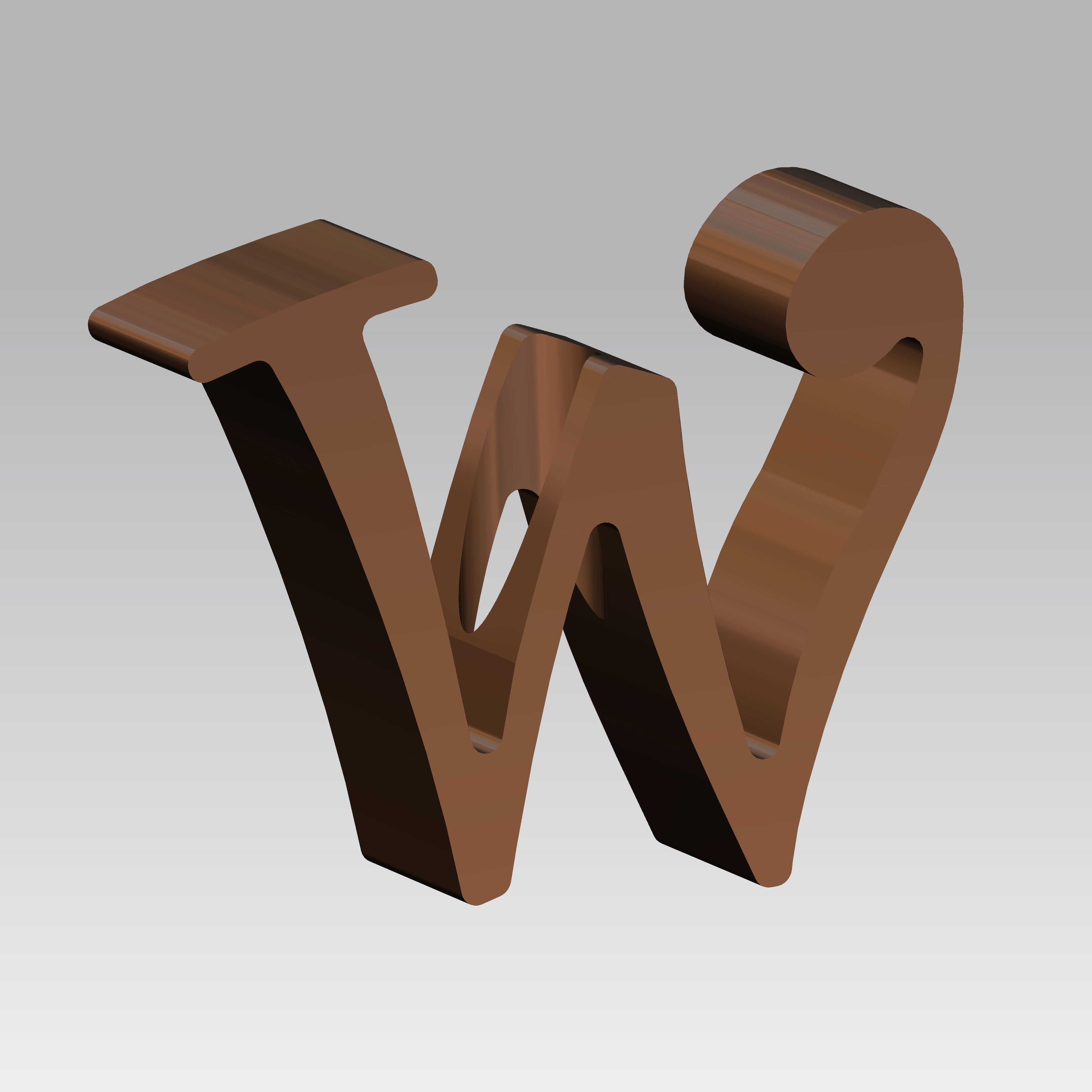 3D Printed Straw Buddy Topper Model Letter W 3D print model_5