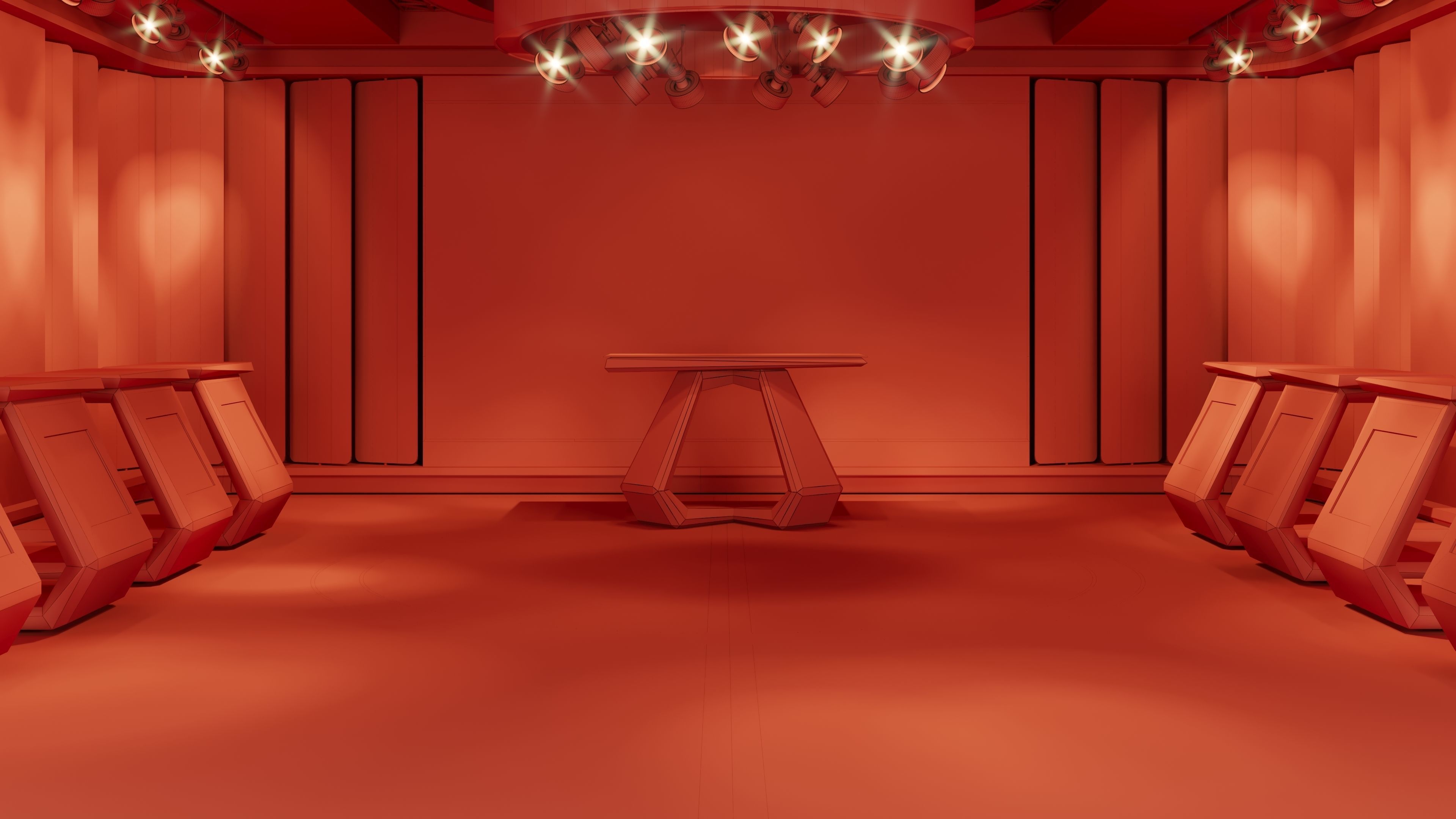 Virtual Game Show Set Design Low-poly 3D model_13