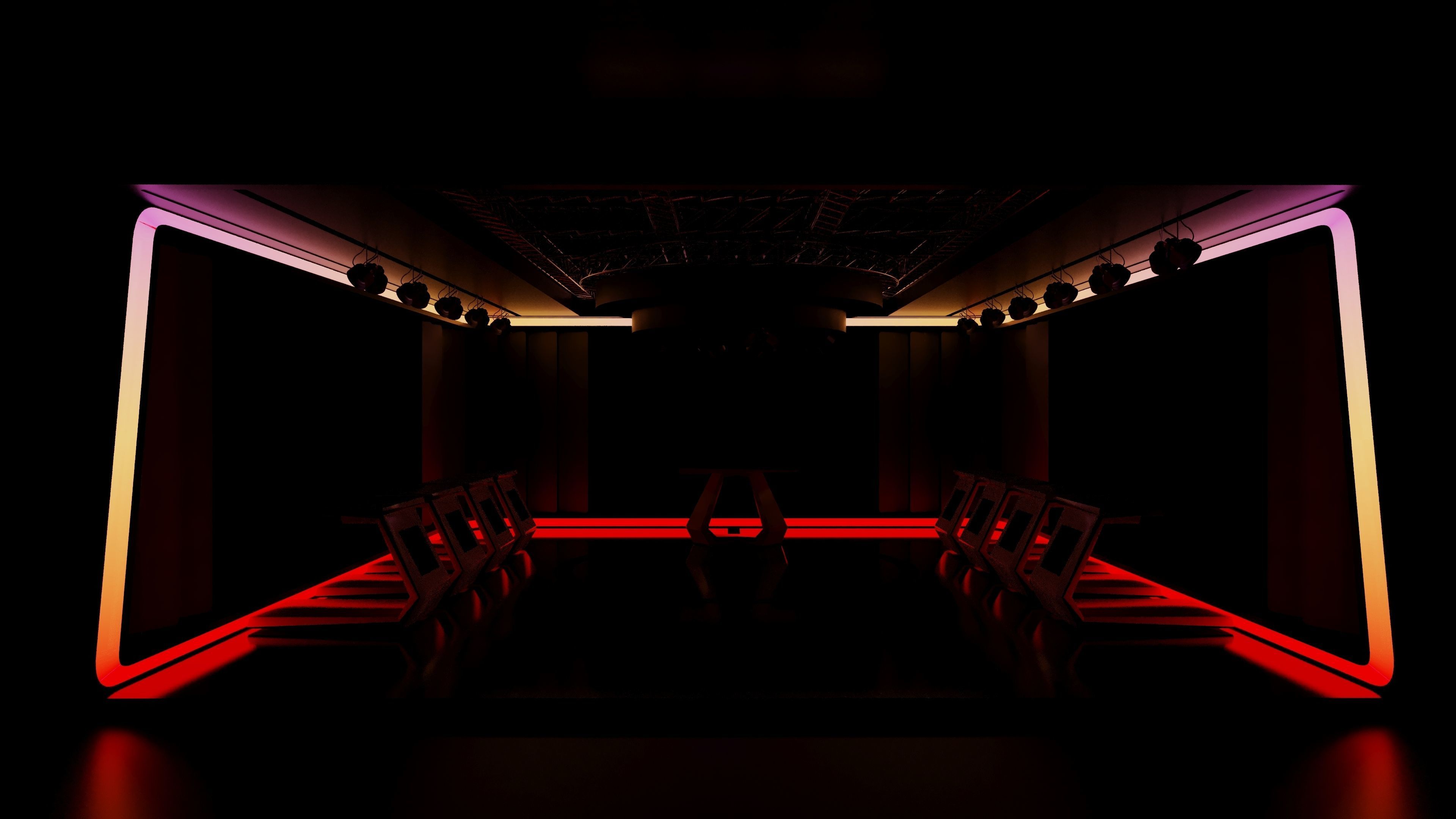 Virtual Game Show Set Design Low-poly 3D model_12