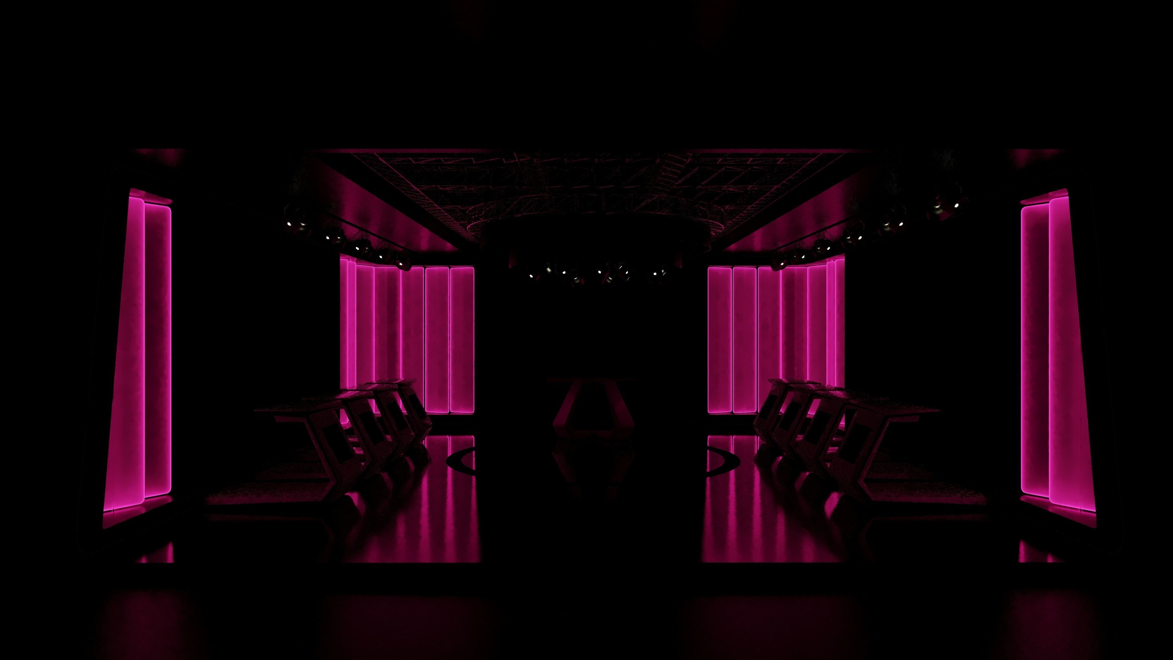 Virtual Game Show Set Design Low-poly 3D model_1