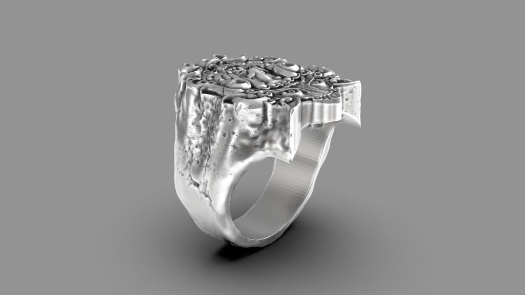 Mayan ring 3d model for 3d printing 3D print model 3D print model_11