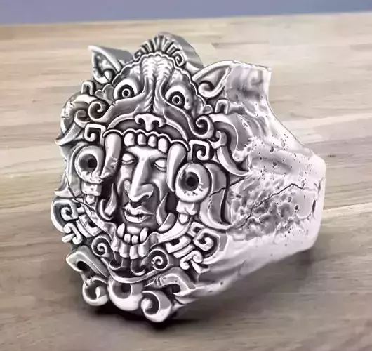 Mayan ring 3d model for 3d printing 3D print model
