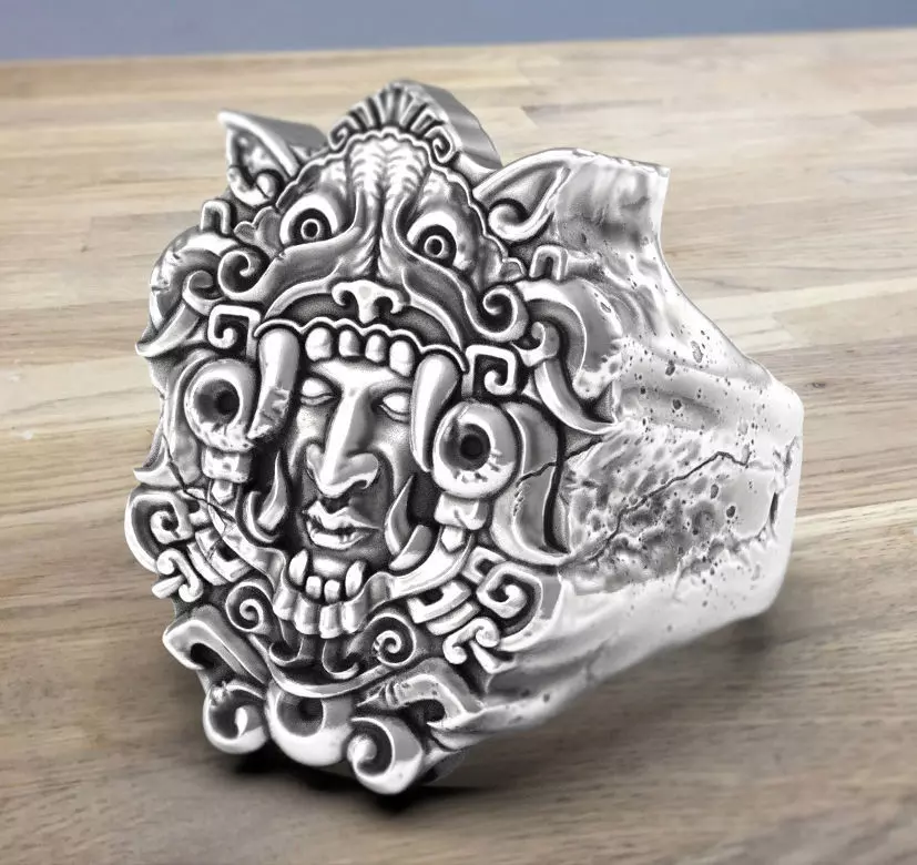 Mayan ring 3d model for 3d printing 3D print model 3D print model_0