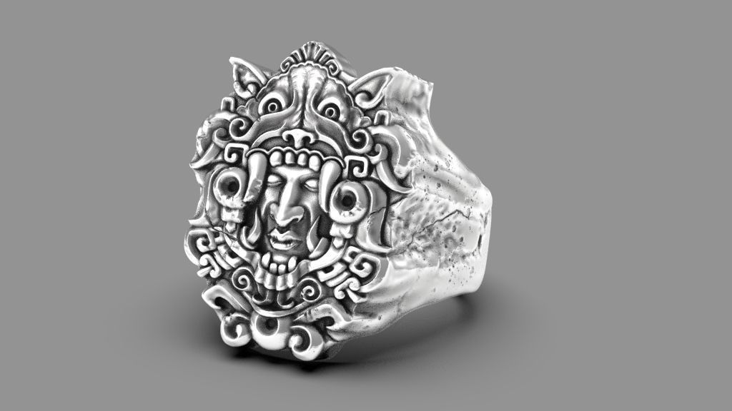Mayan ring 3d model for 3d printing 3D print model 3D print model_1