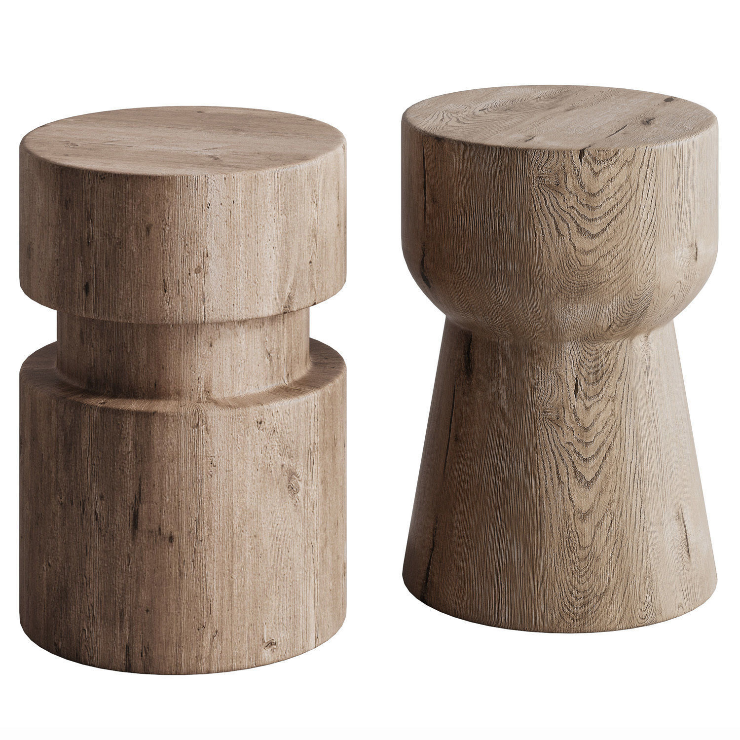 Wood Log Stools by Etsy 3D model_2
