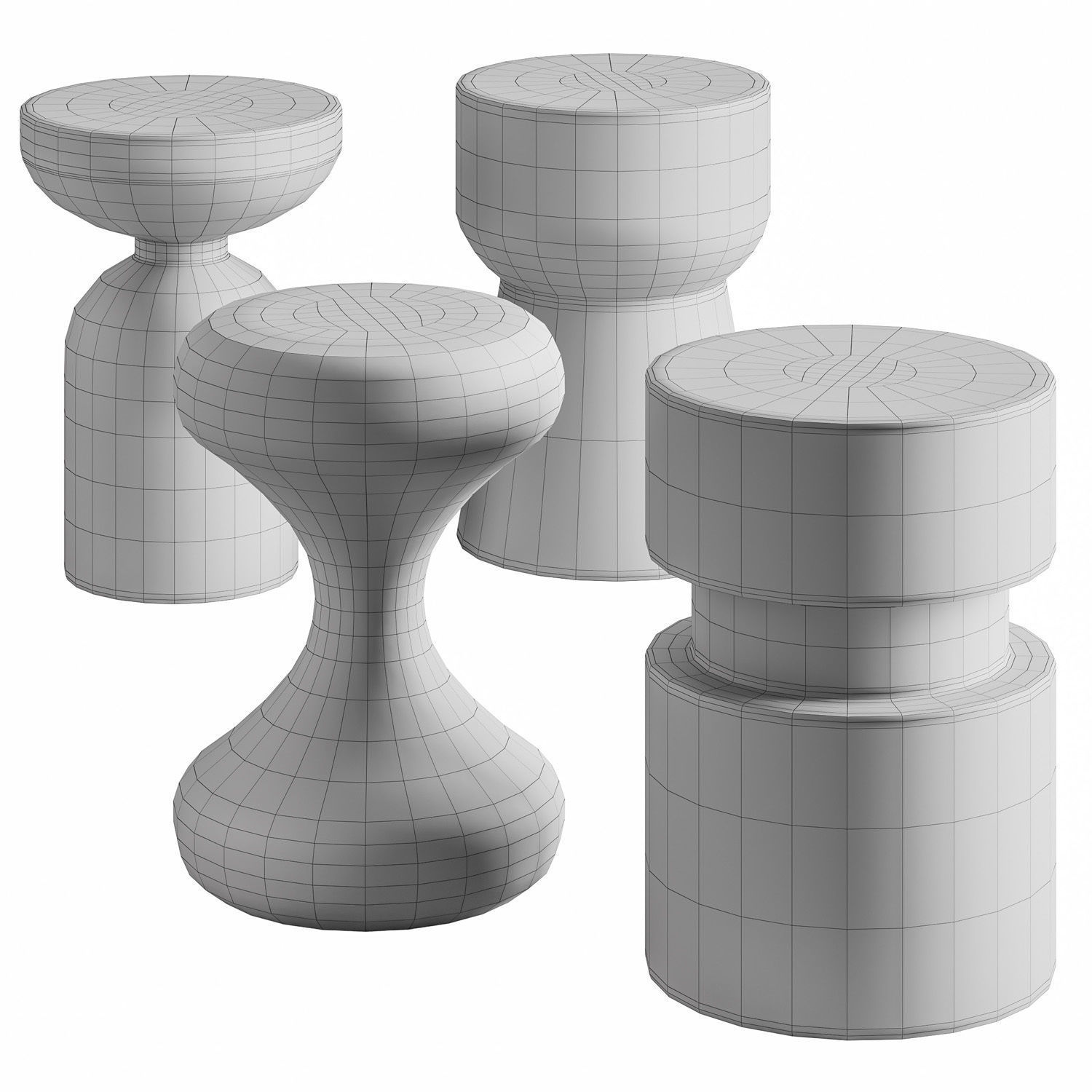 Wood Log Stools by Etsy 3D model_4