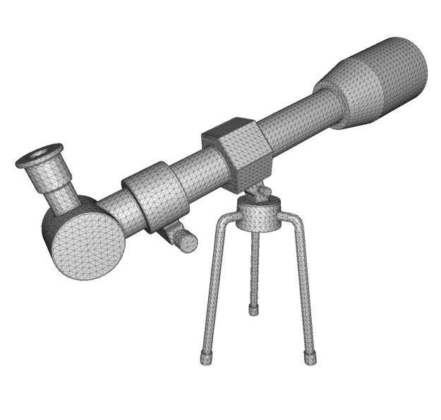 Baby Cartoon Telescope 3D model_3